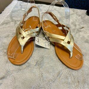 Stylish Gold Sandals for Women MUDD Sz 7 NWT
